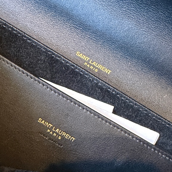 Saint Laurent Straw Crossbody Bag in Natural and Black with Gold YSL - Picture 7 of 8